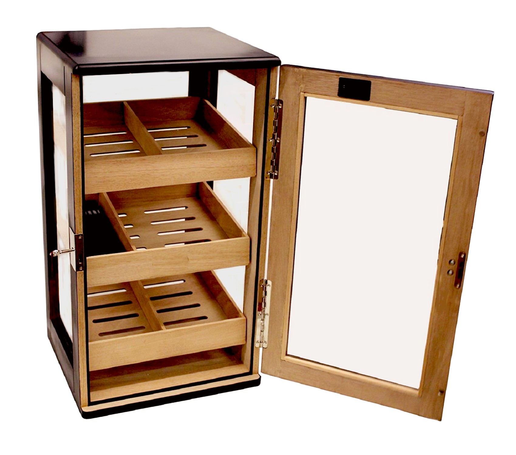 Humidor Angelo Humidorschrank schwarz ca 130 Zigarren 2 Angelo